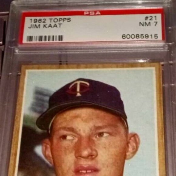 1962 Topps Jim Kaat #21 Professionally Graded (PSA) NM-Near Mint of 7 Twins - Picture 6 of 6